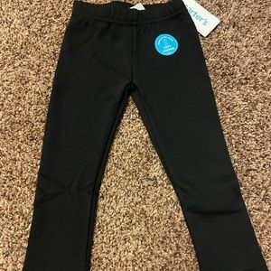 Fuzzy Inside Toddler Black Leggings